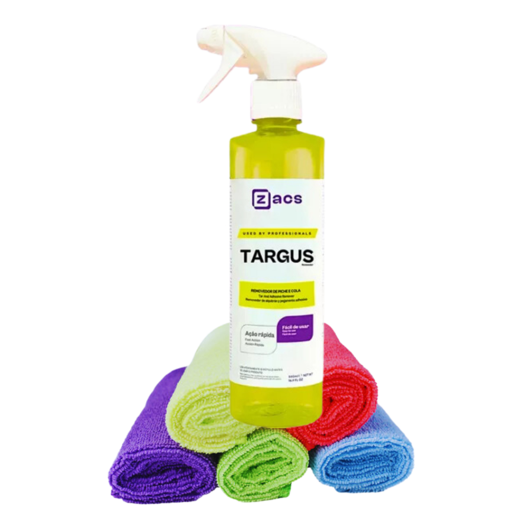 Targus Removedor de Piche e Cola Adesivo Kit 5 Toalha Pano Microfibra 500ML Zacs