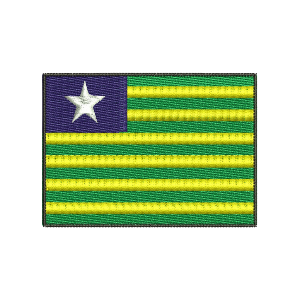 Patch Bordado Fecho de Contato - Bandeira Piauí