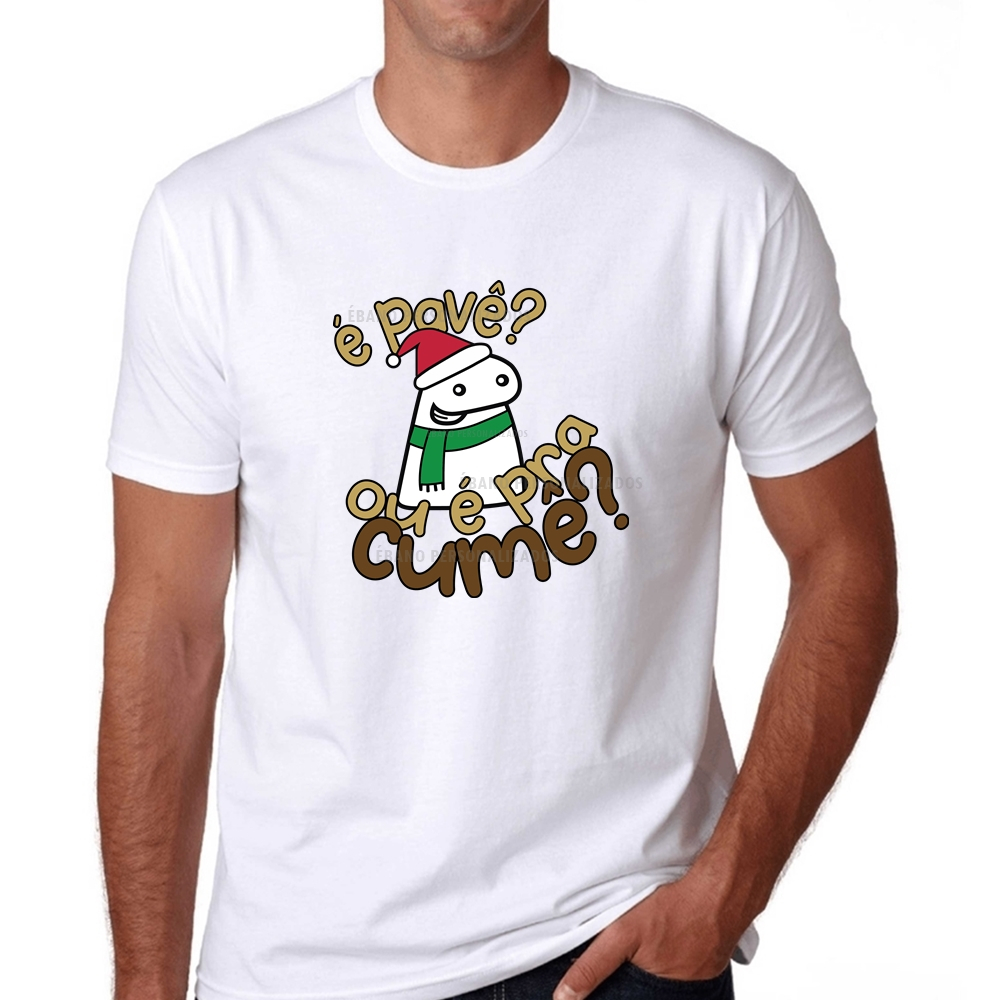 Camiseta feliz natal É pavê ou é pra cumê estampas divertidas