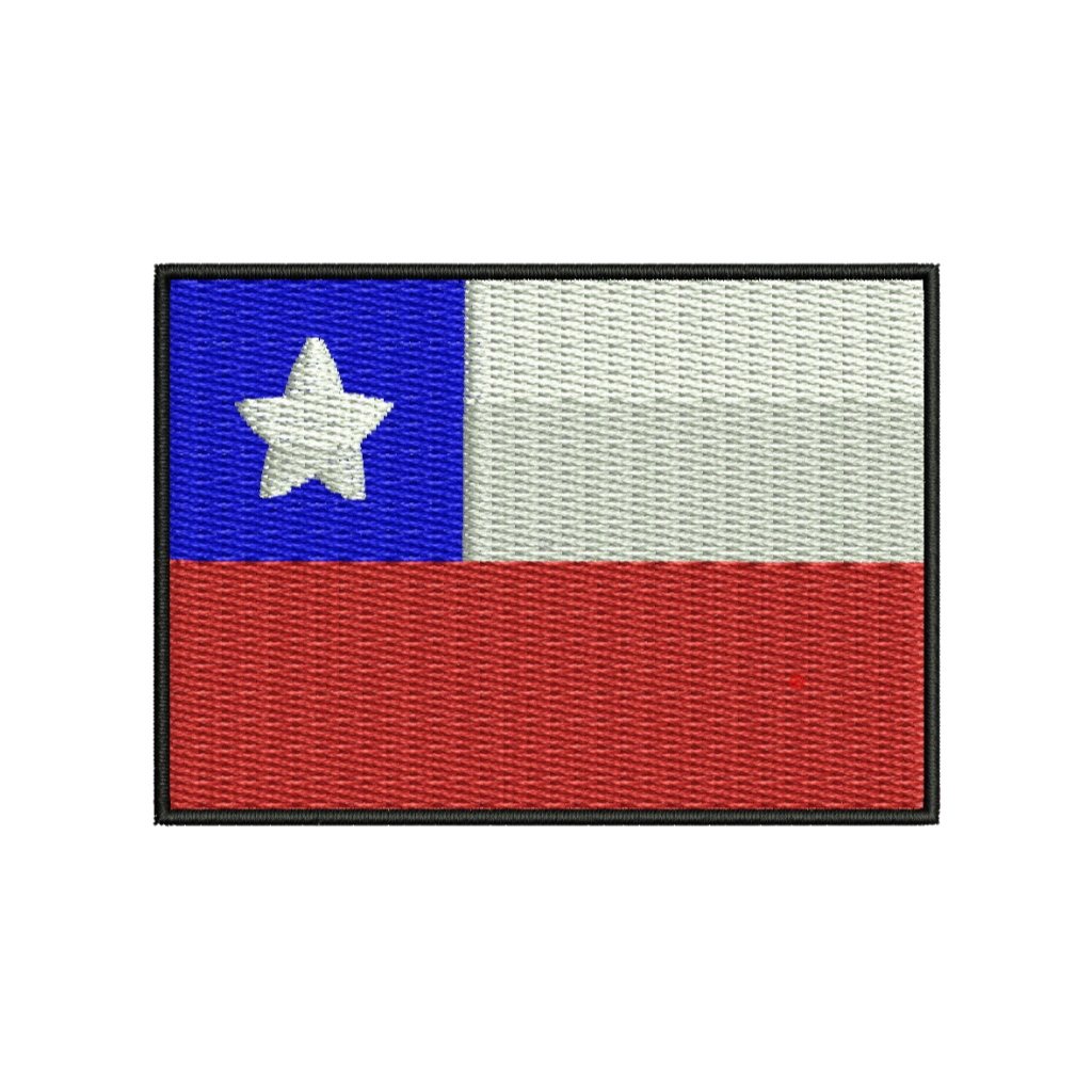 Patch Bordado Fecho de Contato - Bandeira do Chile
