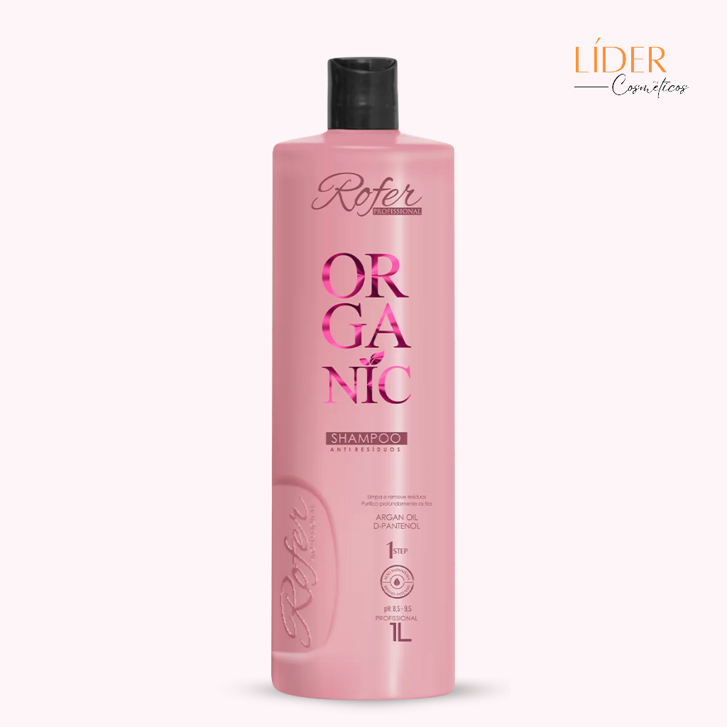 Shampoo Anti Resíduos Organic Neutro 1L Rofer Profissional