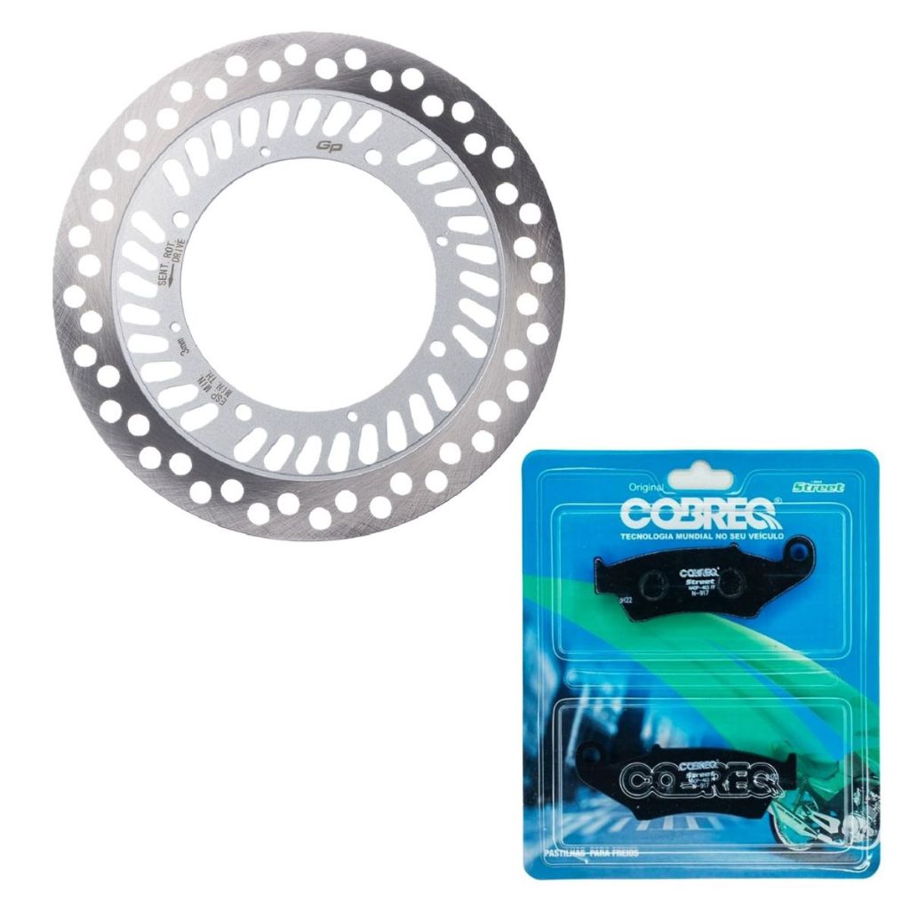 Disco de Freio Dianteiro Xr 250 Tornado / Xr 200 + Pastilhas Cobreq em Oferta na Shopee