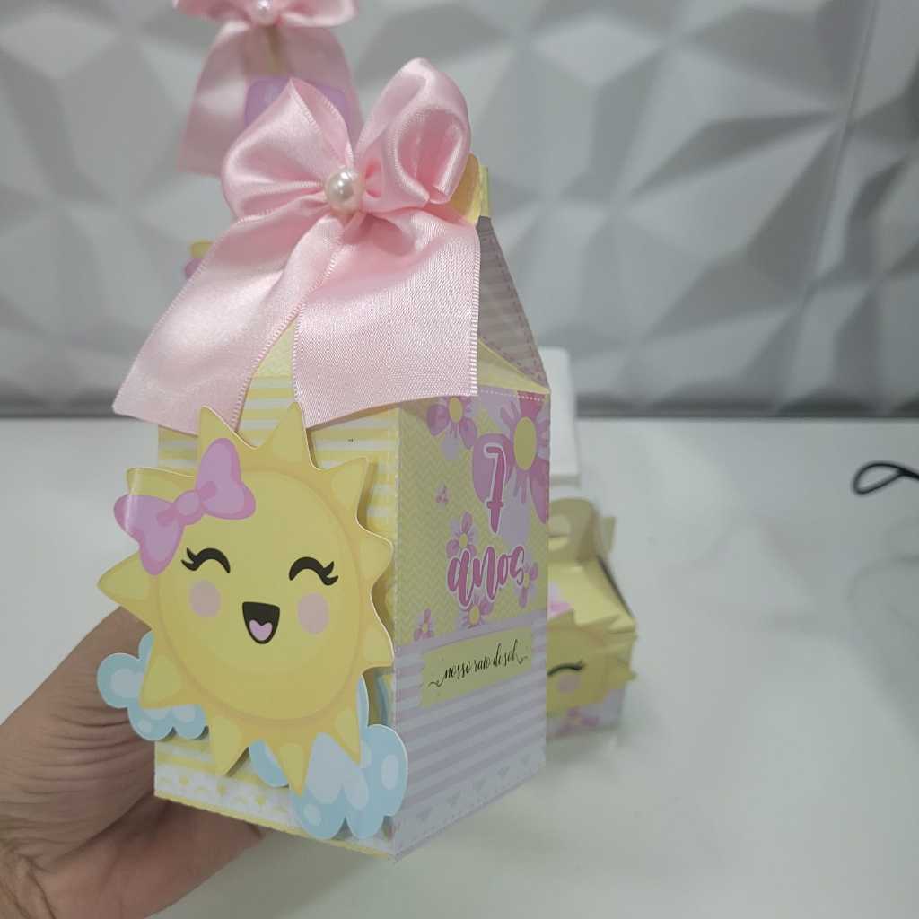 10/15/20 Caixinhas Milk Raio de Sol |Solzinho| Sunshine| Lembrancinhas| Personalizados| Festa Infantil| Aniversario
