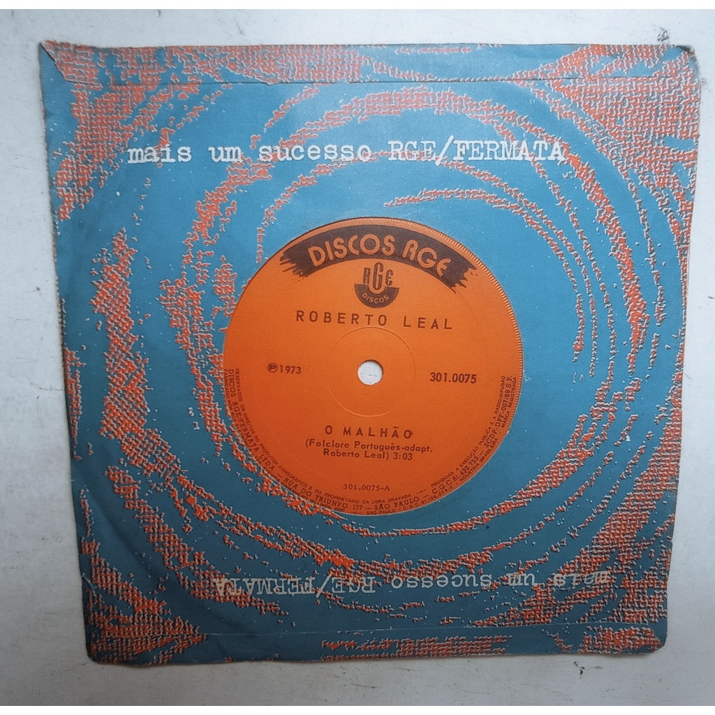 Compacto / Vinil - Roberto Leal -O Malhão / Minha Terra - 1973