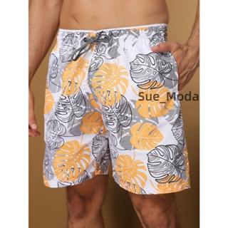 Short Tactel Grosso Estampada Folha Colorida Masculino Adulto Surf Praia Piscina  Secagem Rápida Academia  Bermuda Verão em Oferta na Shopee