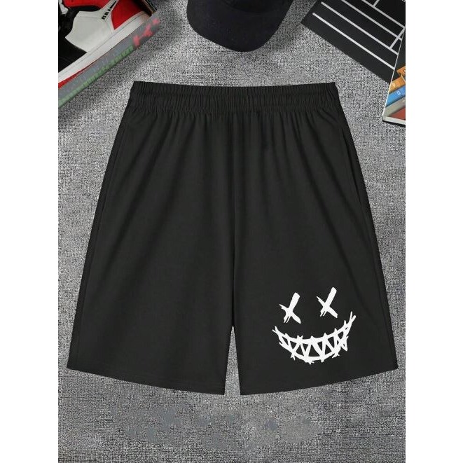 Bermuda Moletom Moda Emoji Shortinhos Flanelados Tecido Premium Moda Masculina