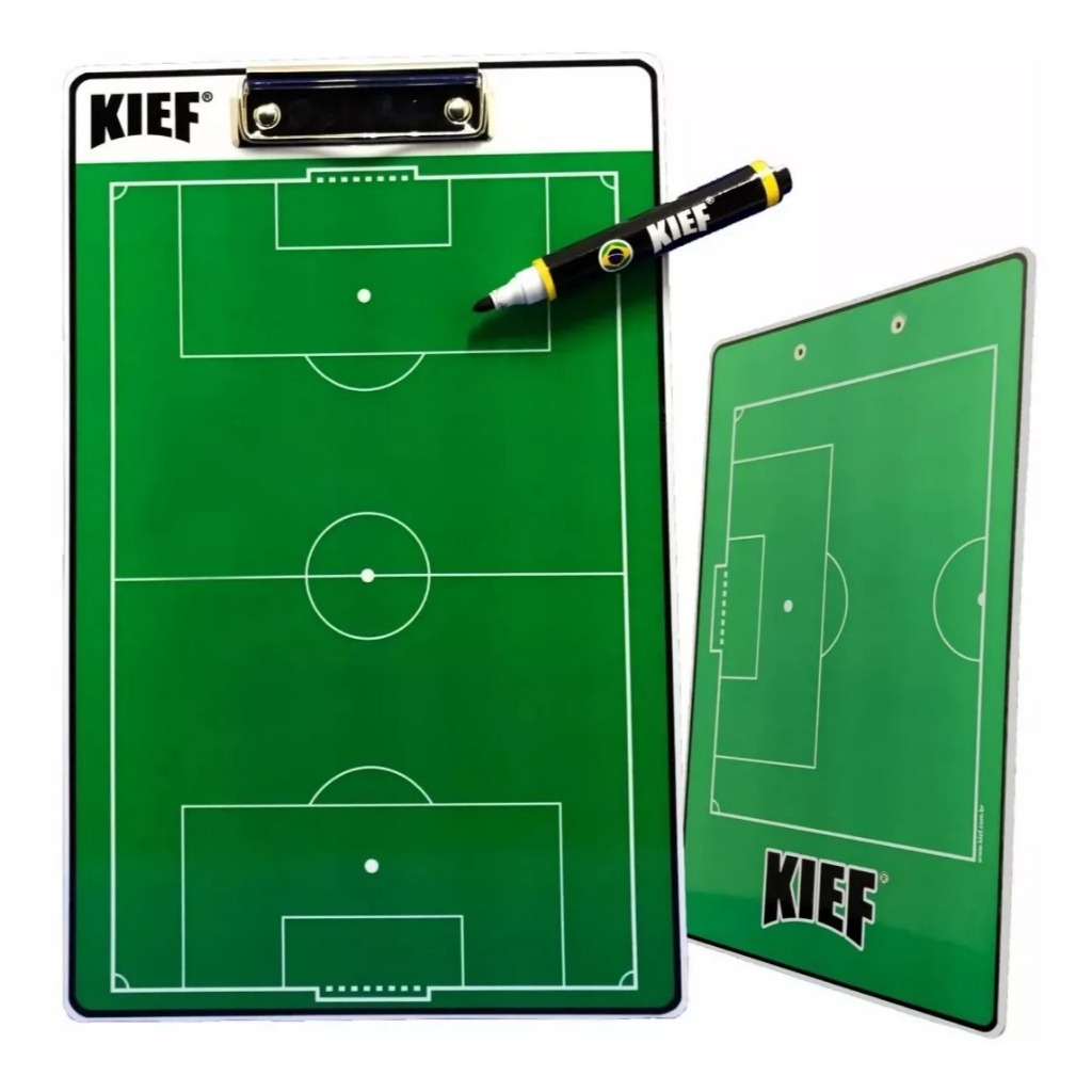 Prancheta Treinador Futebol de Campo Kief Dupla face