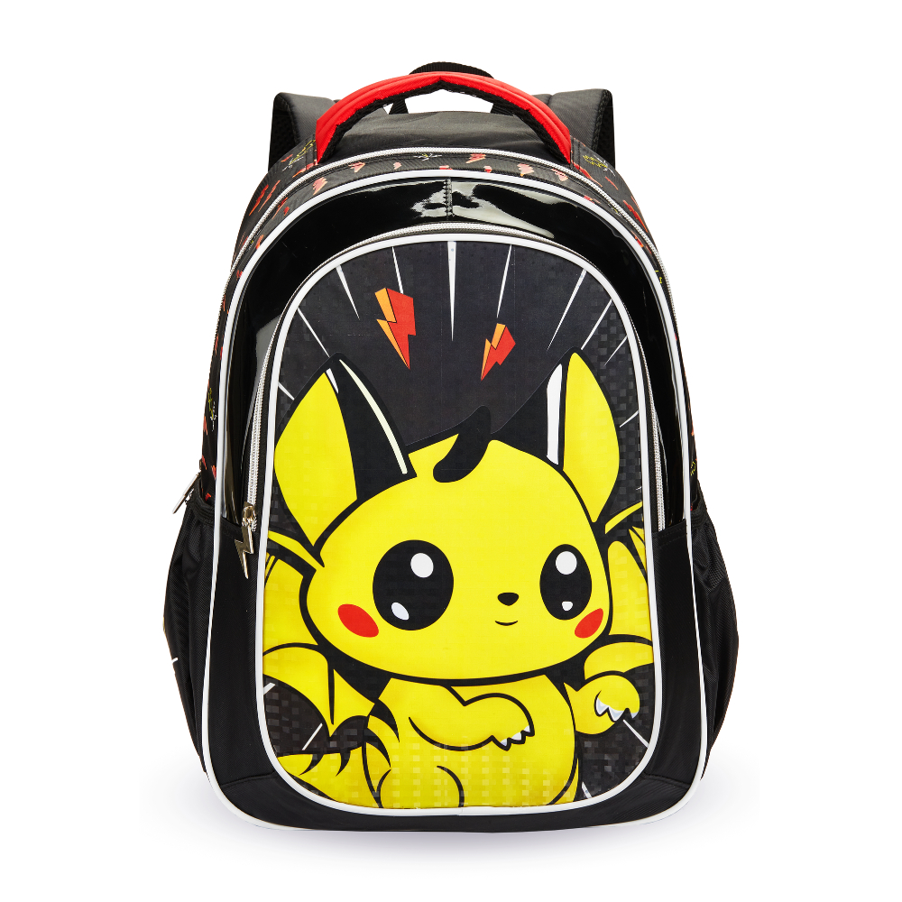 Mochila Infantil Menino Escolar Pokémon Pikachu Costas Grande Reforçada