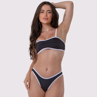 Biquíni Asa Delta Bicolor Com Forro Moda Praia Verão BR Modas