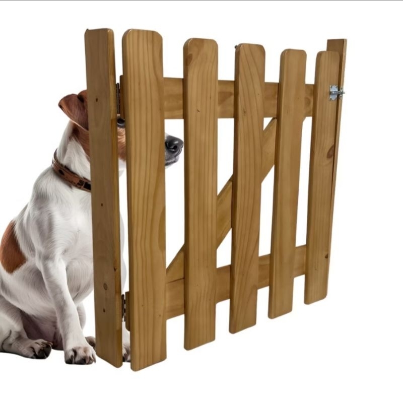 Grade Portão de Segurança pet Cachorro 70cm para Cães em madeira Pinus