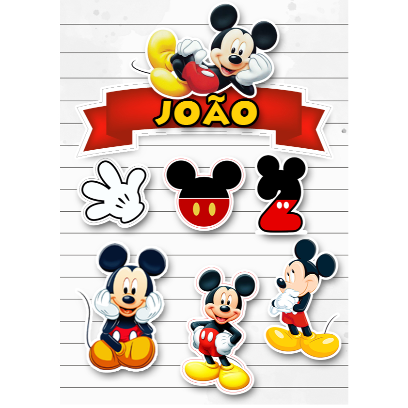 Topo / topper de bolo Mickey