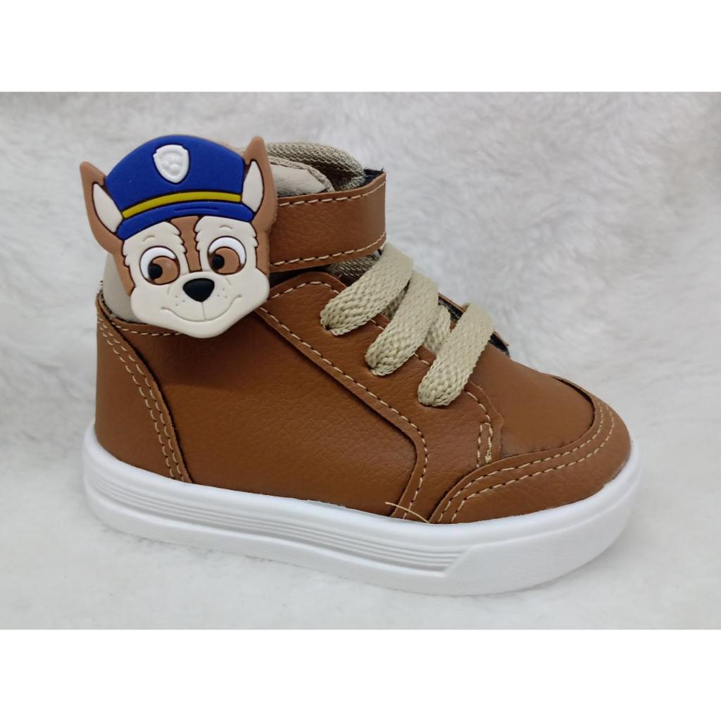 BUTINA PATRULHA CANINA - MARRON - TENIS MASCULINO - BOTINHA - CUTURNINHO