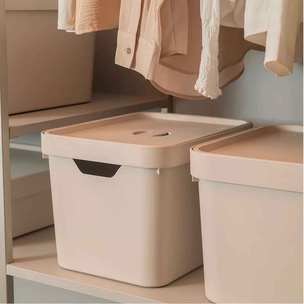 Caixa Organizadora Multiuso Cube Com Tampa 18 Litros Ou Closet Armários Guarda Roupas Brinquedos
