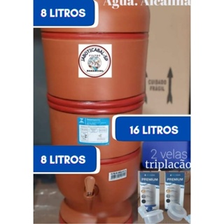 Filtro de barro Especial, Completo,16 litros Total, 2velas triplaçao em Oferta na Shopee