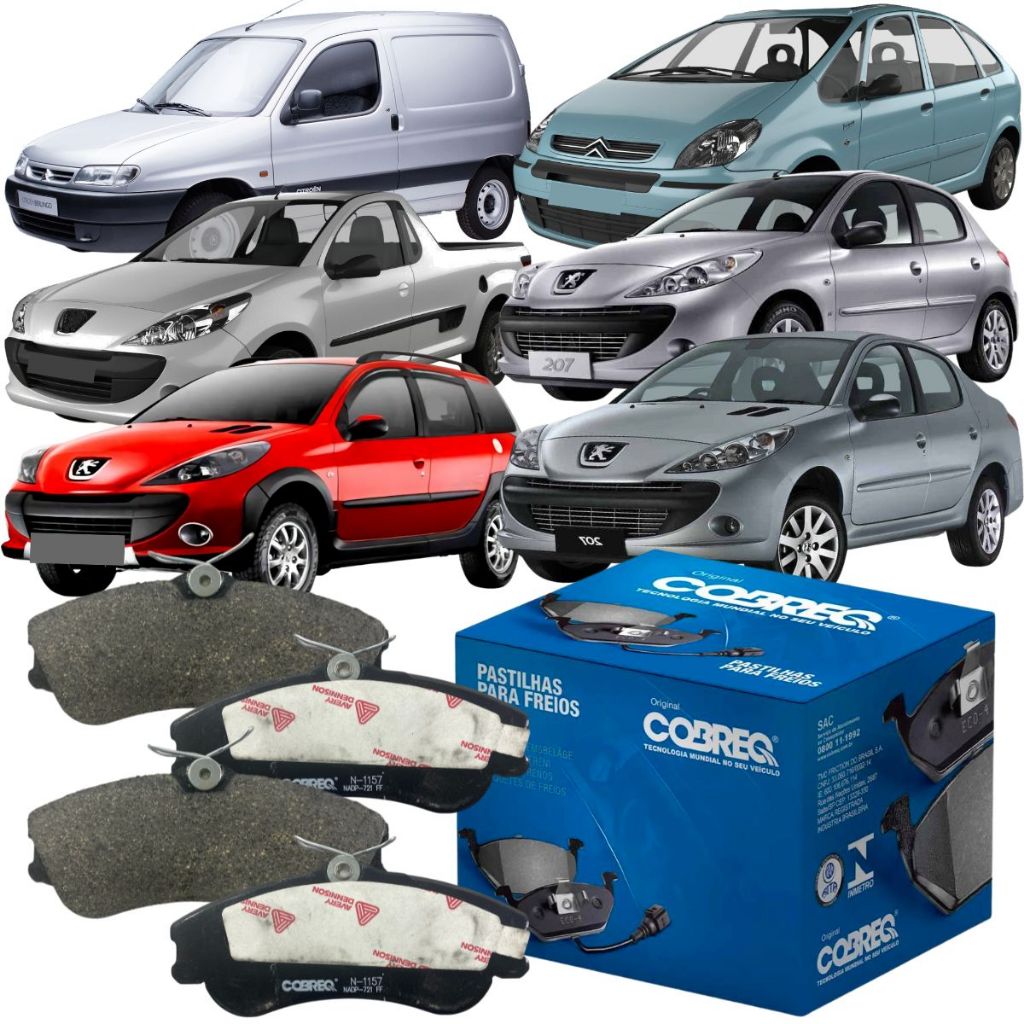 Jogo Pastilha Freio Cobreq Citroen Berlingo Peugeot Hoggar em Oferta na Shopee
