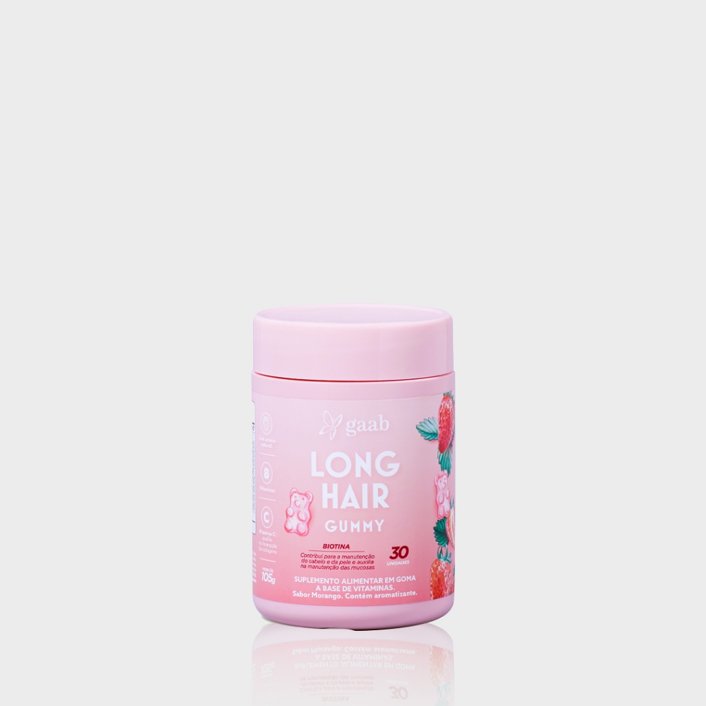 Gummy Long Hair Gaab Wellness em Oferta na Shopee