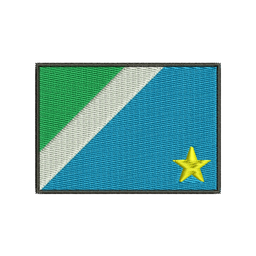Patch Bordado Fecho de Contato - Bandeira Mato Grosso do Sul