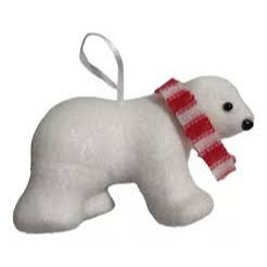 Urso Bonito Boneca De Pelúcia Animal Cachecol Macio Brinquedo Árvore De Natal