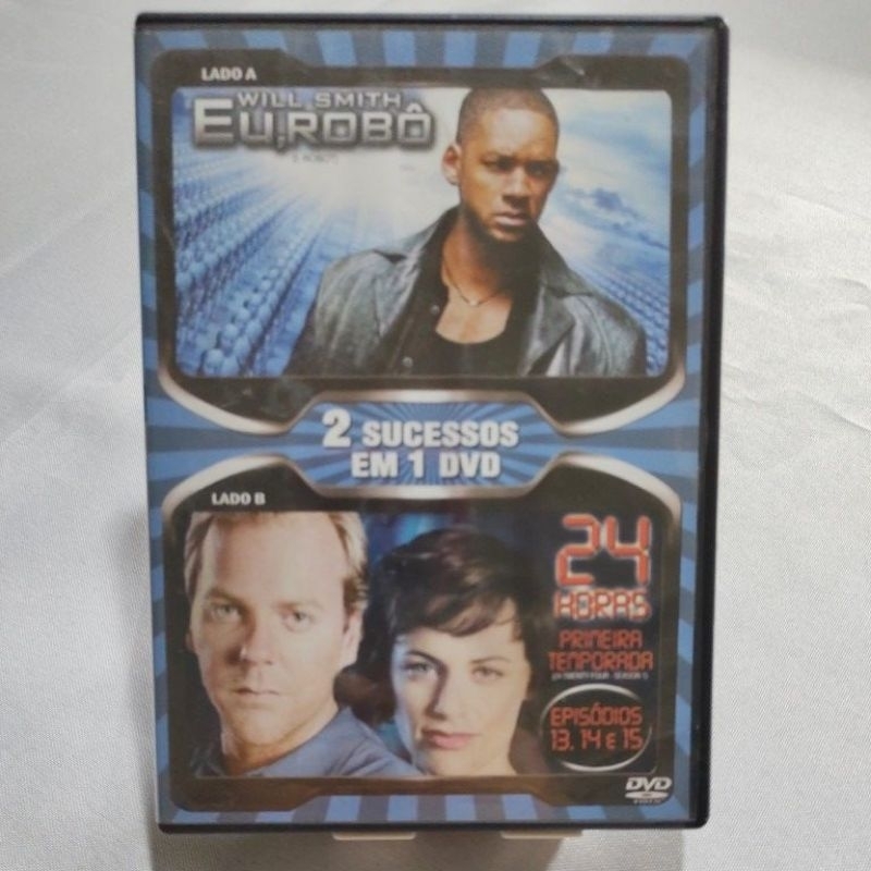 DVD 2 SUCESSOS EM 1 DVD EU, ROBÔ,24 HORAS PRIMEIRA TEMPORADA USADO DUBLADO ORIGINAL 27