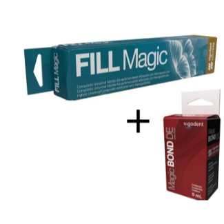 Kit Resina Fill Magic Esmalte + Adesivo Magic Bond DE