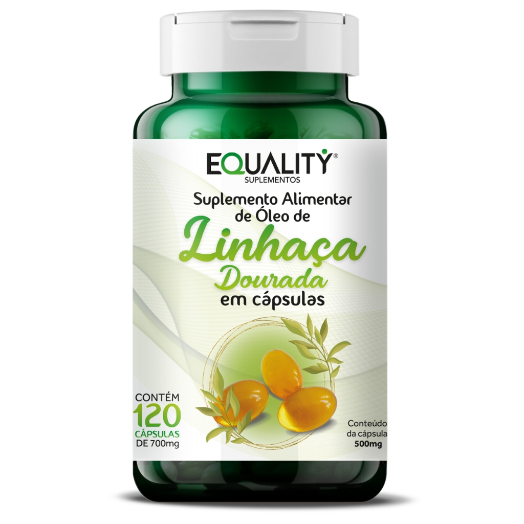 Óleo de Linhaça Dourada 500mg Pote 120 Cápsulas em Oferta na Shopee