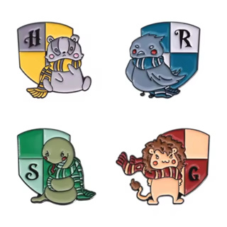 Broche Mascotes Casas Harry Potter - Pin Grifinória, Sonserina, Corvinal e Lufa-Lufa em Oferta na Shopee
