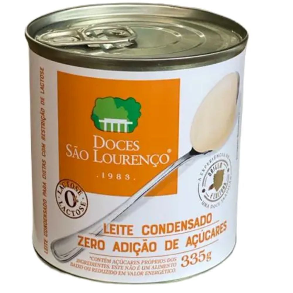 LEITE CONDENSADO ZERO AÇUCAR E ZERO LACTOSE 335G SÃO LOURENÇO