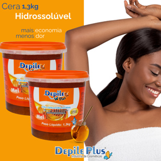 Cera Depilatória  Método Depile Plus Hidrossolúvel Pote Profissional 1,3Kg (ESCOLHA A SUA) em Oferta na Shopee