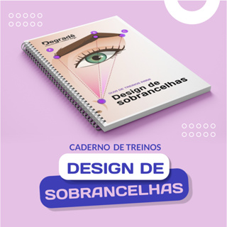 Apostila IMPRESSA Caderno de Treino para Design de Sobrancelhas  + SUA LOGO em Oferta na Shopee