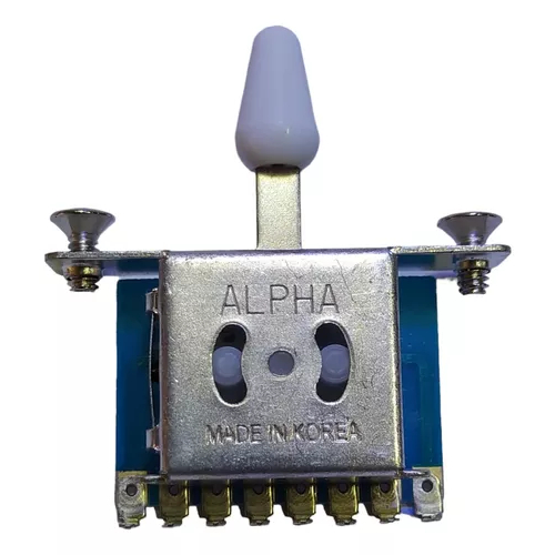 Chave Seletora Guitarra 3 Posições Alpha Knob Branco