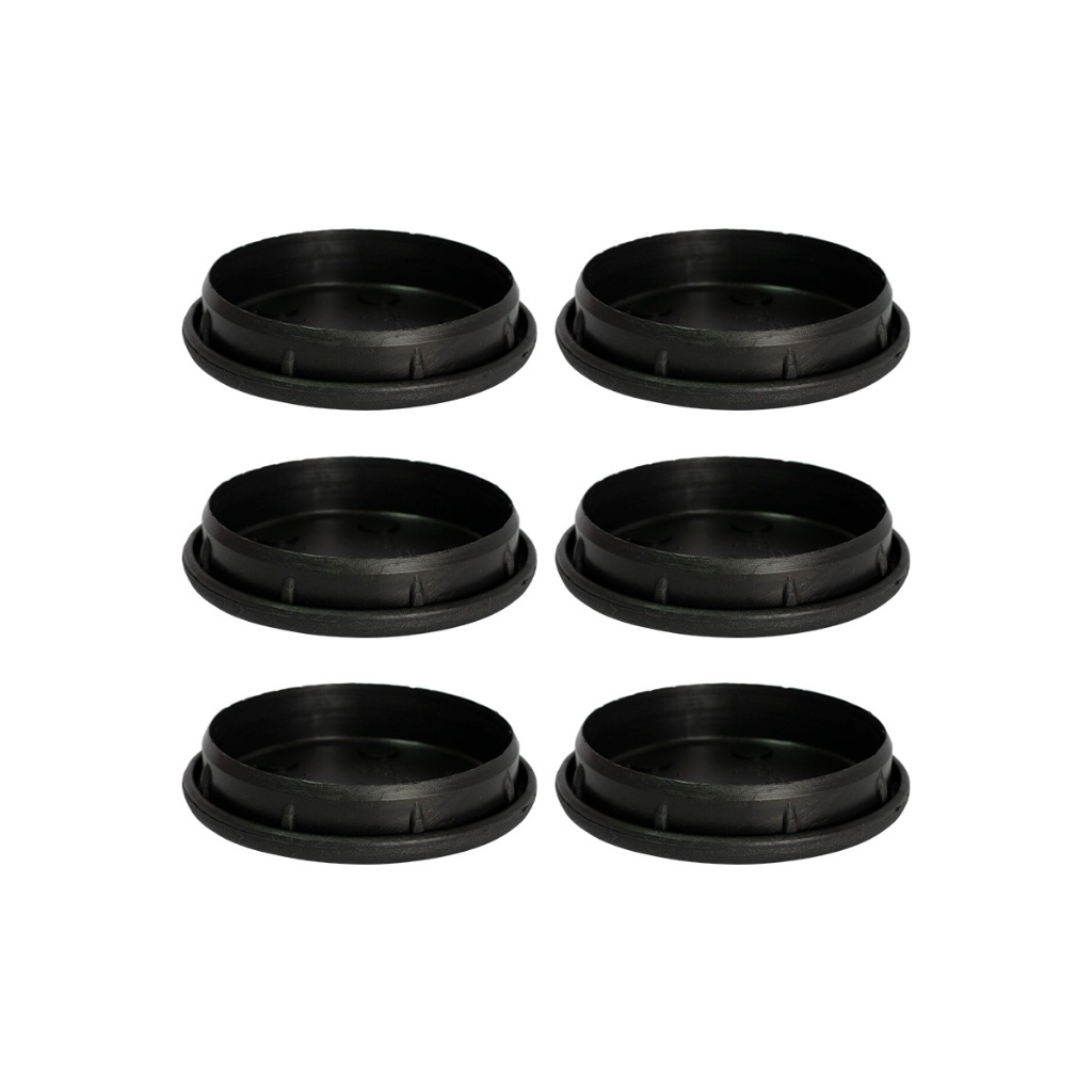 Kit 6 Ponteira Plástica Interna 3 Polegada 7,3cm Preta Branca Encaixe Interno No Pé