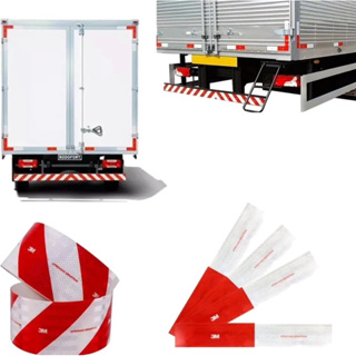 Kit 1 Faixa Refletiva Pára-choque + 20 Lateral Caminhão 3M em Oferta na Shopee