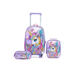 Kit Mochila Rodinha Lancheira Estojo Menina Menino