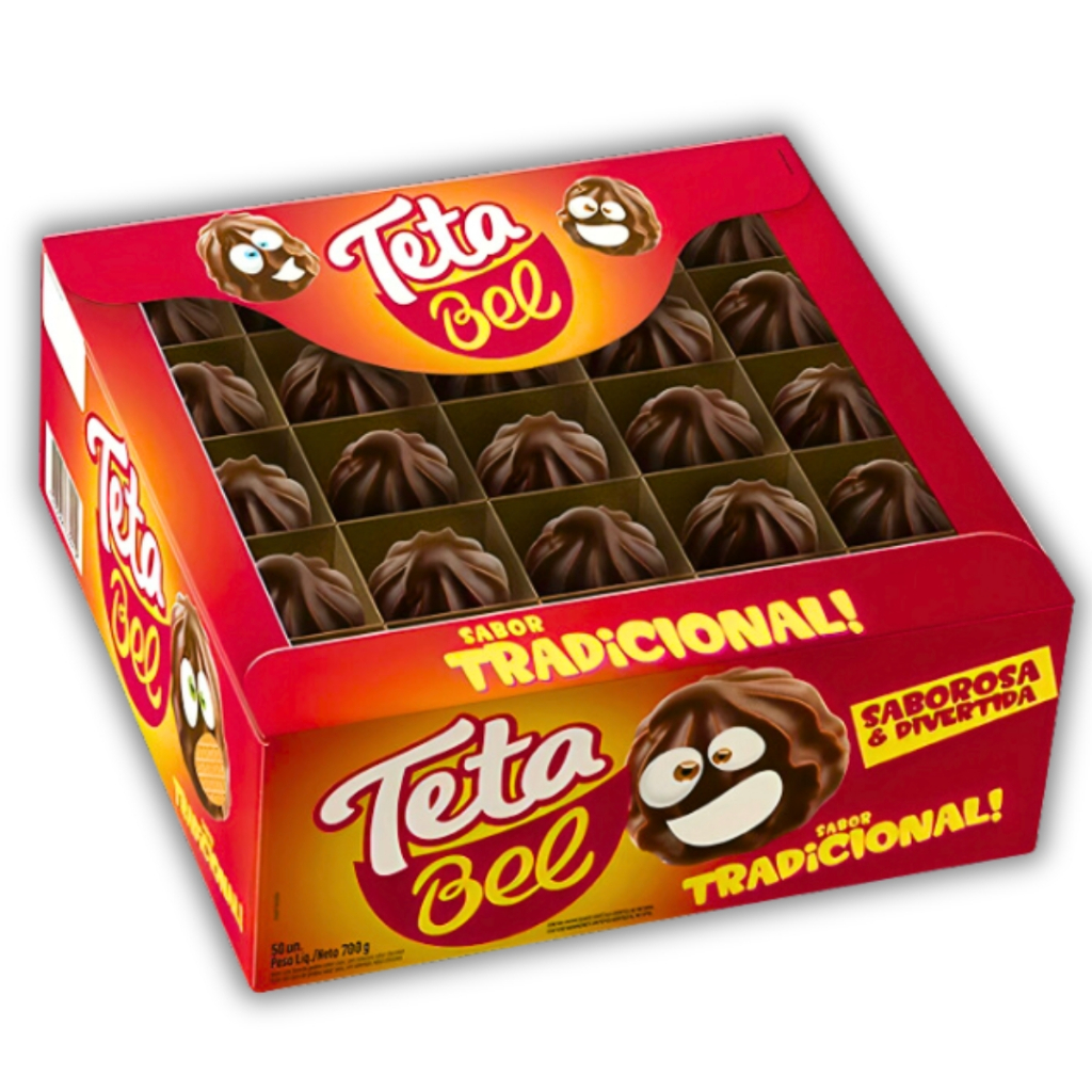 Teta De Nega Chocolate Ao Leite Tetabel 50UN Bel em Oferta na Shopee