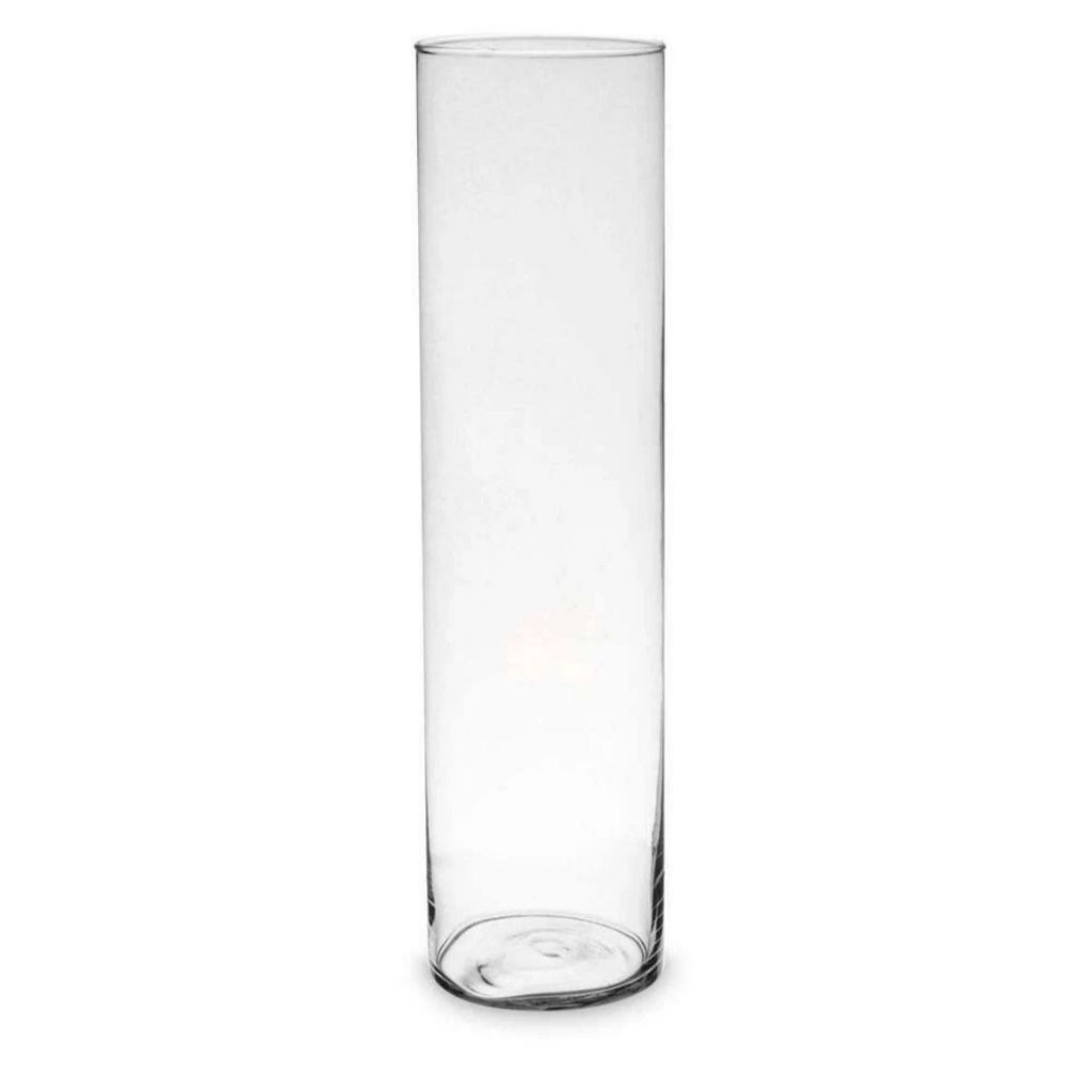 Vaso Tubo De Vidro Transparente Cilindro 40x14cm em Oferta na Shopee