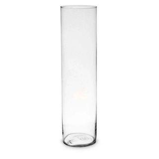 Vaso Tubo De Vidro Transparente Cilindro 40x14cm em Oferta na Shopee