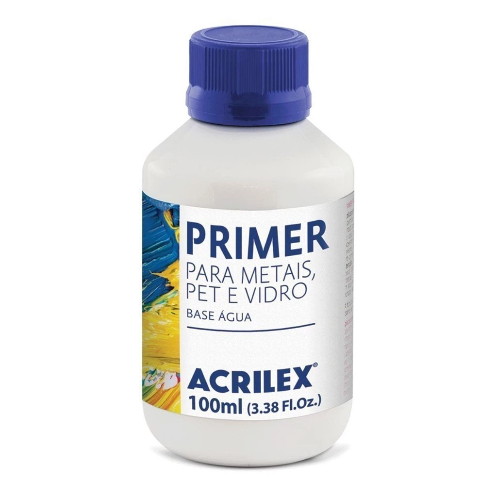 Primer para Metais Plasticos Vidro PET 100ml ou 250ml Liquido Acrilex