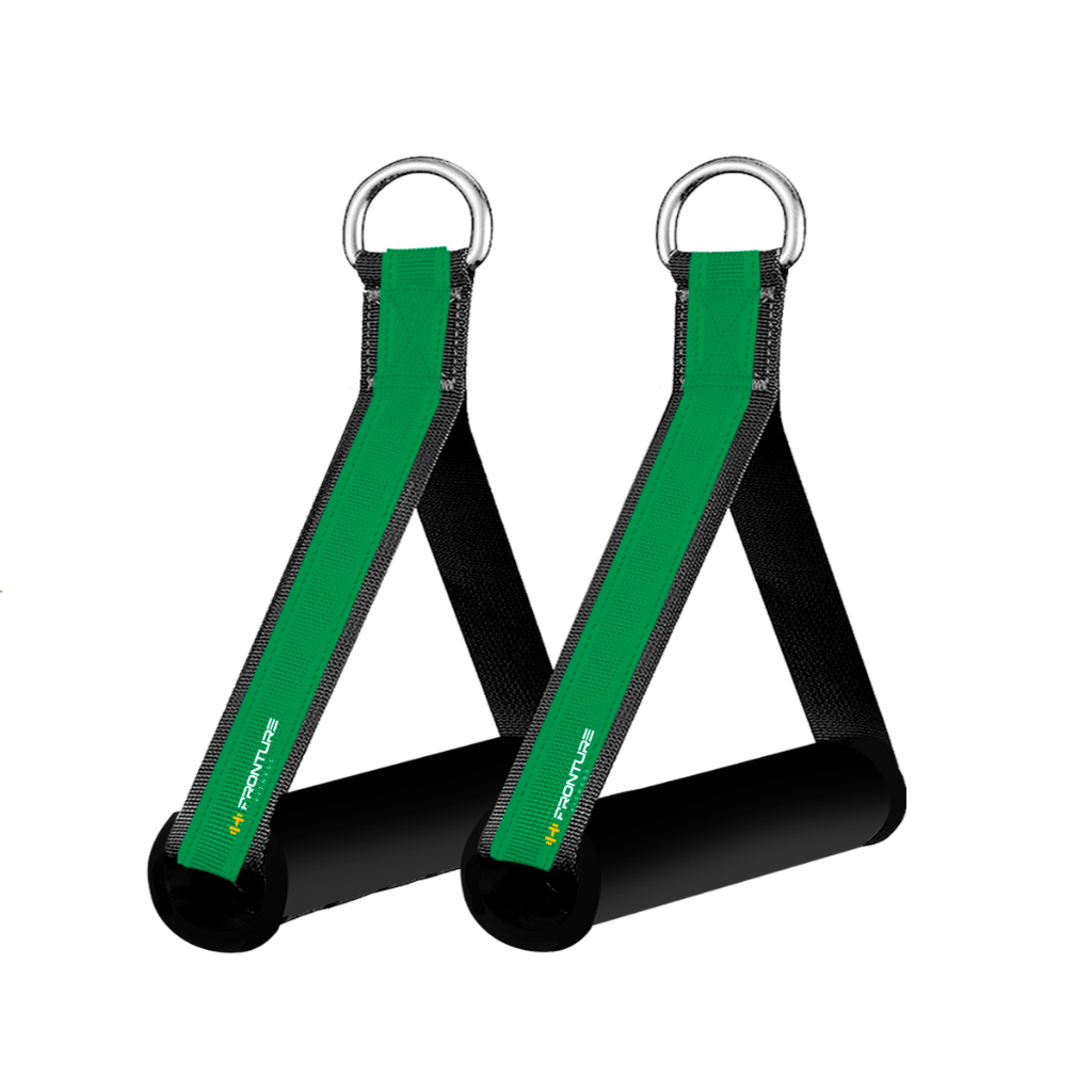 Puxador de Mão Estribo VERDE Nylon Alça CrossOver Remada Academia Pilates Puxada Triceps Biceps Par em Oferta na Shopee