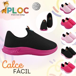Tênis Infantil Anatômico Calce Fácil Passeio Caminhada Escola Menina PLOC P26 em Oferta na Shopee