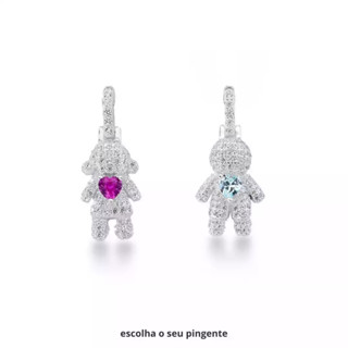 Pingente Menina e Menino Cravejado Pedra de Zirconia Prata 925 em Oferta na Shopee