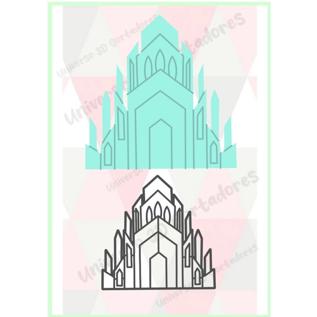 cortador castelo 8cm frozen em Oferta na Shopee