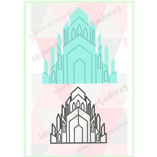 cortador castelo 8cm frozen em Oferta na Shopee