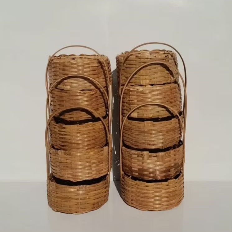 Kit 10 Cestas decorativa fraldeira de Bambu 15 CM Artesanal dia das mães/dias dos namorados/presente pai