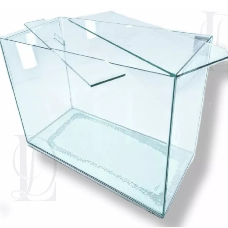 Aquário N7 - 43 Litros Grande 50x25x35cm Vidro Grosso Peixes