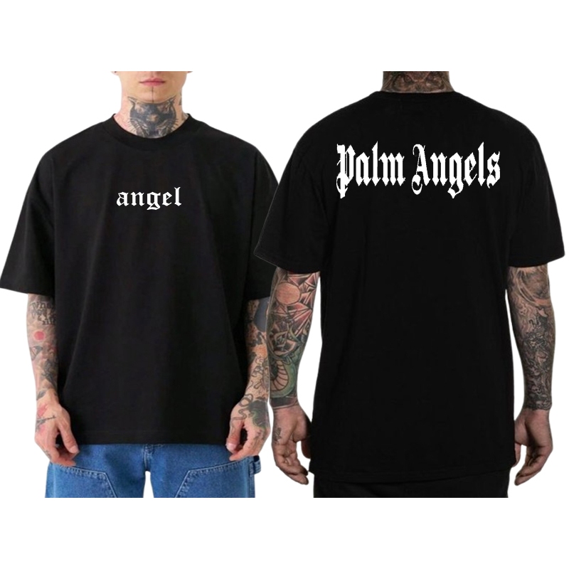 Camiseta Oversized Palm Angels Estampa Streetwear Camisa Larga 100% Algodão Premium