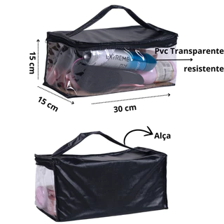 Necessaire Reforçada Organizadora Maquiagem Brinquedo Transparente