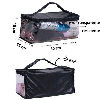 Necessaire Reforçada Organizadora Maquiagem  Brinquedo Transparente