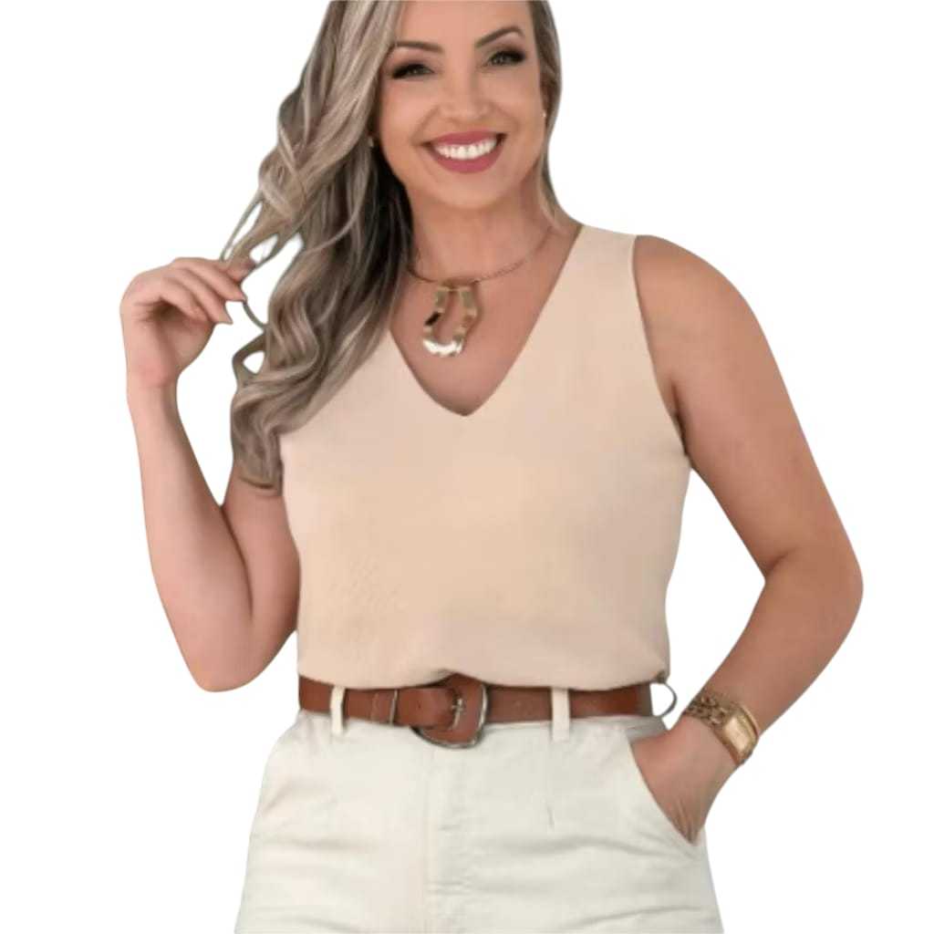 Blusa Regata Feminina Alça Larga Grossa Duna Tendência Regata Lisa Básica Elegante Moda Blogueira