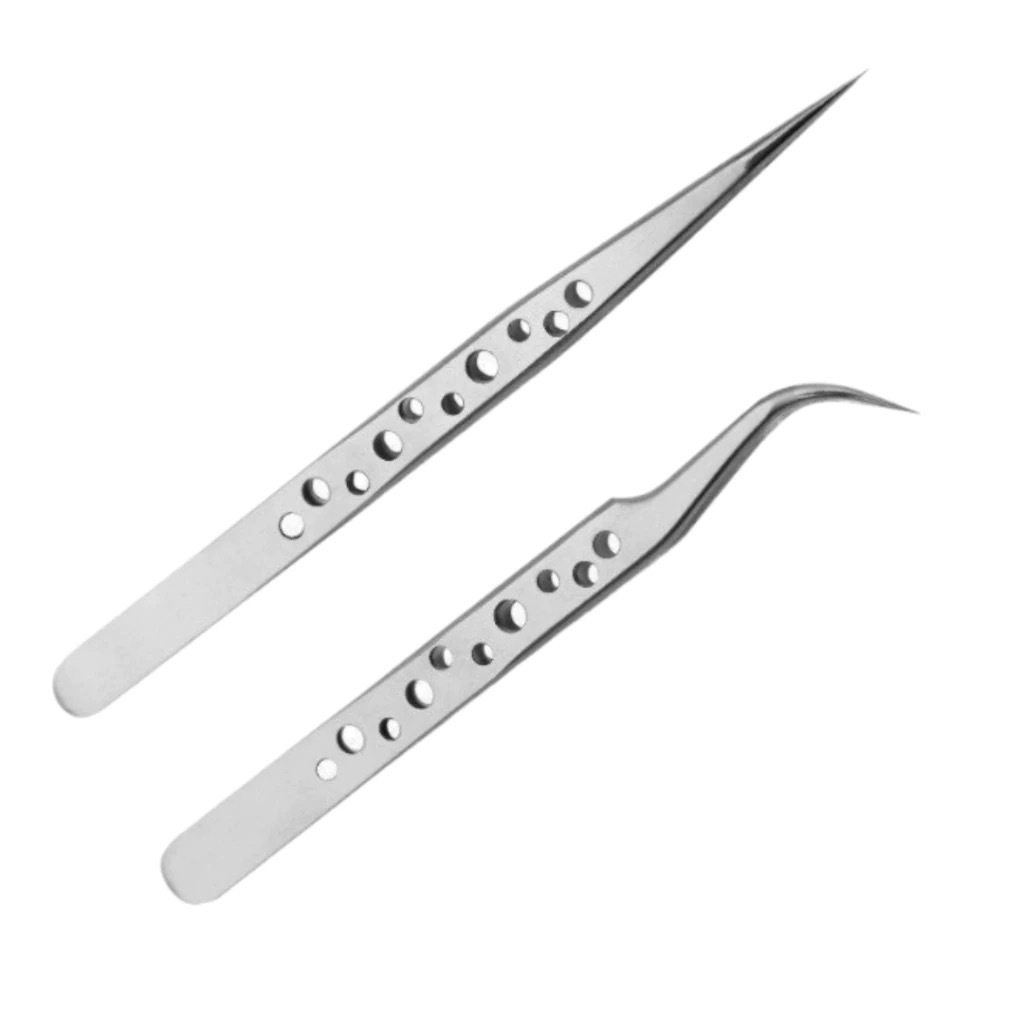Kit 2 Pinça Anti-estática Ponta Reta Precisão Inoxidável Reparo De Celular em Oferta na Shopee