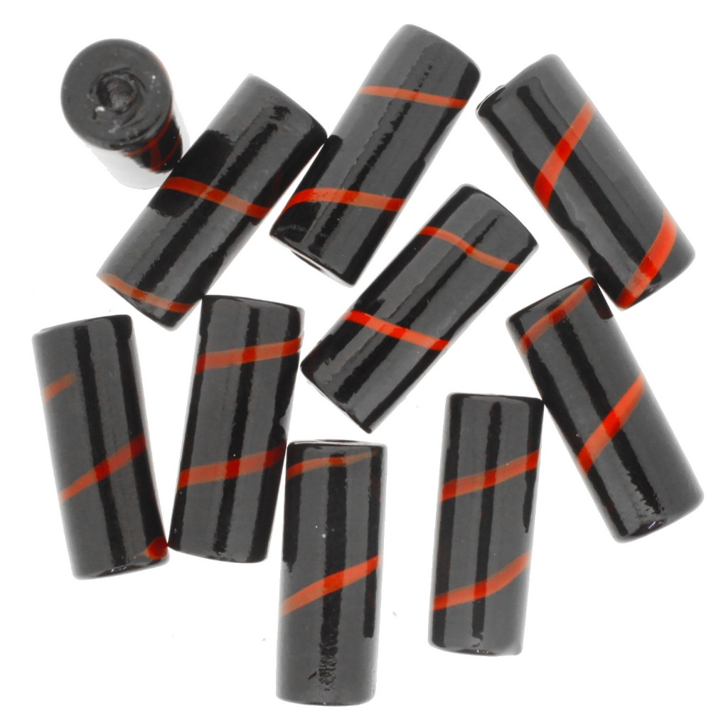 Firma Rajada Preta e Vermelha para Guia Umbanda e Candomblé - 20mm em Oferta na Shopee